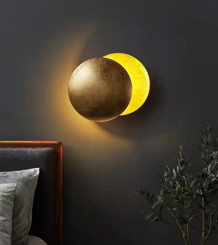 LED circular solar eclipse wall lamp