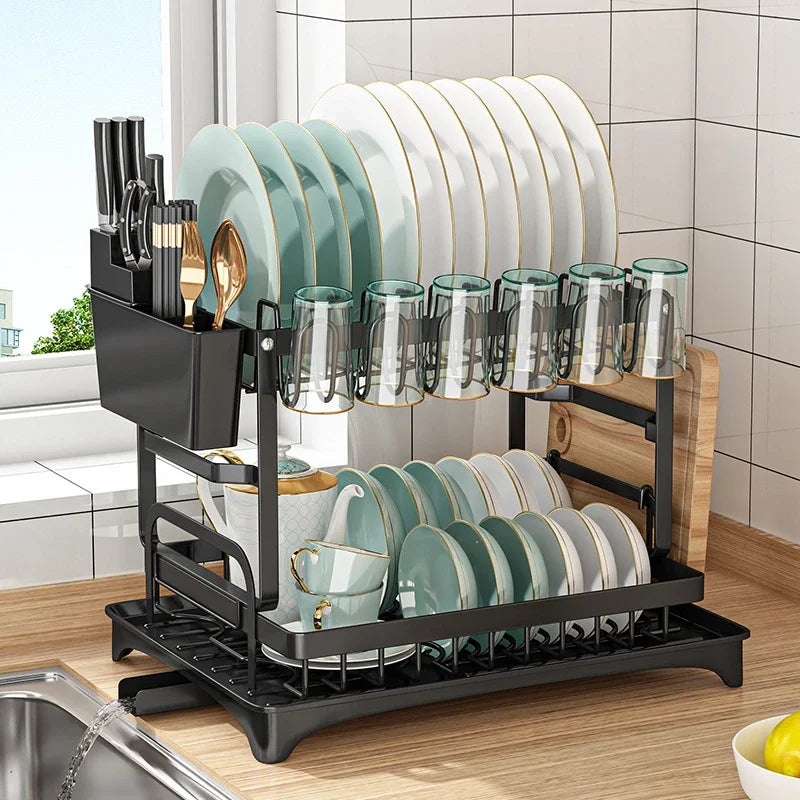 Kitchen Dish Drainer Storage Rack