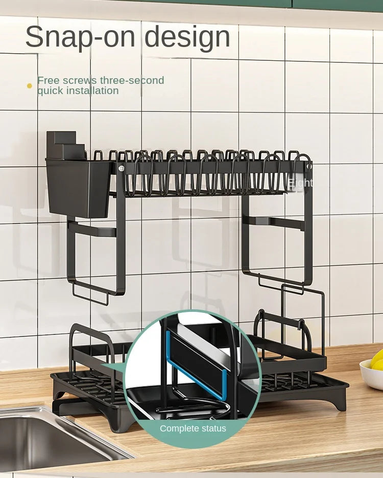 Kitchen Dish Drainer Storage Rack